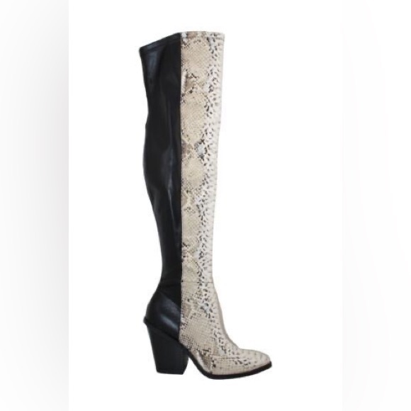 Dolce Vita Shoes - Dolce Vita Snake Skin Over the Knee Leather Boots
